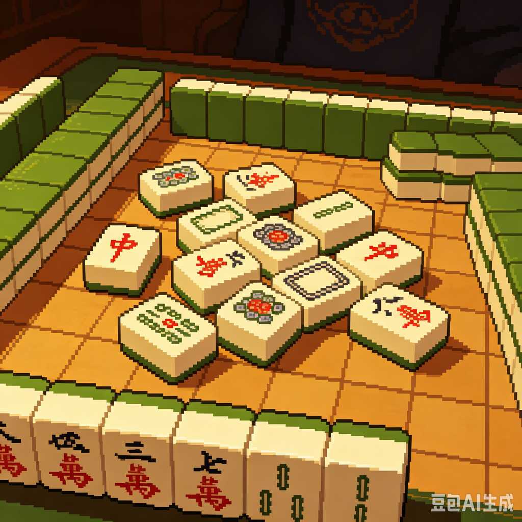 colored mahjong tile racks
